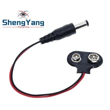 ShengYang 90 DC 9V батарея Кнопка питания разъем для Arduino Mega 2560 1280 UNO R3 132 9V батарея пряжка