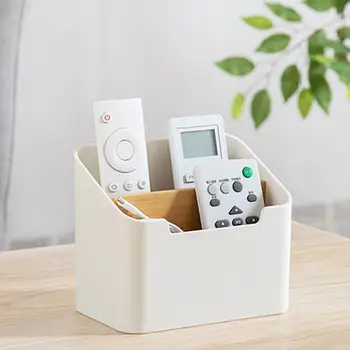 

Desktop coffee table key remote control storage box plastic simple Wooden Desk OrganizerMulti-purpose Desktop for Home Office
