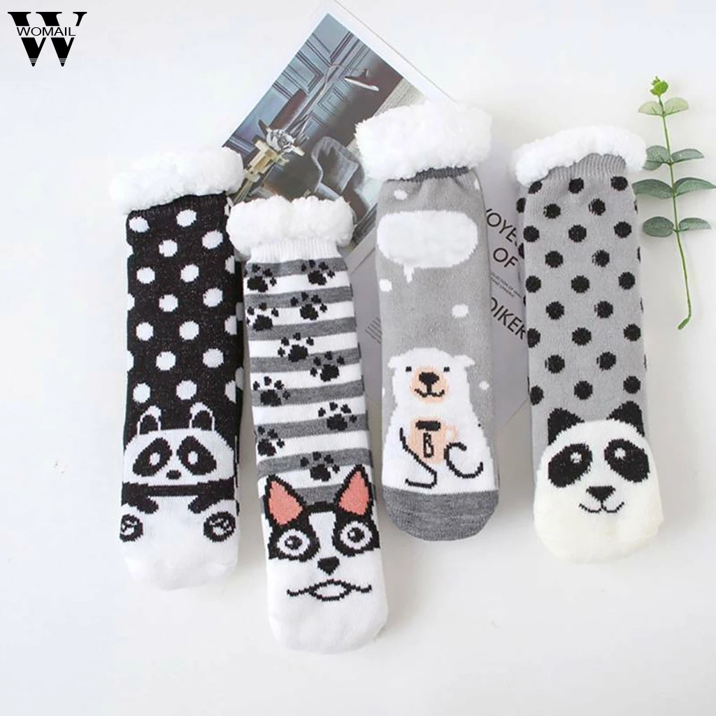 Новинка; 1 пара женских носков с животным принтом; модные мягкие теплые повседневные носки; свободный размер; удобные женские носки