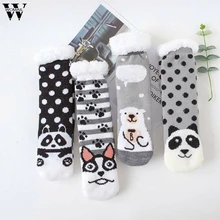 Новинка; 1 пара женских носков с животным принтом; модные мягкие теплые повседневные носки; свободный размер; удобные женские носки