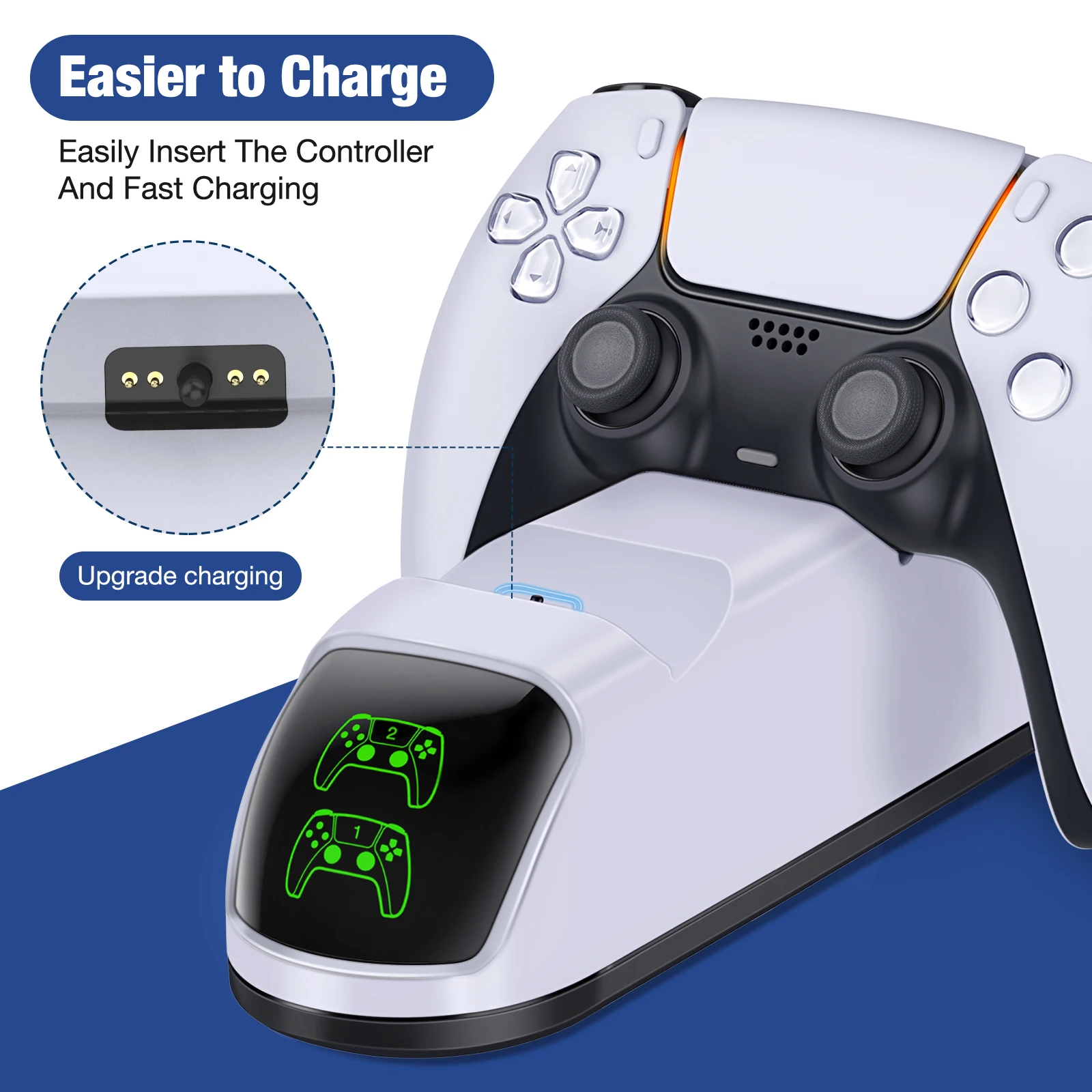  PS5 Controller Charging Station Compatible with PS5  Controller,DOBE Playstation 5 PS5 Controller Charger Dock Station with Fast  Charging Speed in 2 Hours,PS5 Remote Charger Station with Charigng Cable :  Video Games