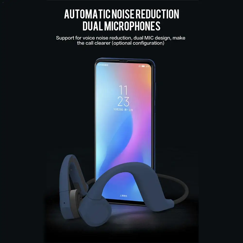 X9 костная проводимость Bluetooth Водонепроницаемая гарнитура IPX5 со встроенной памятью 8 Гб двойной микрофон шумоподавление спортивные наушники для верховой езды