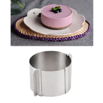 

Stainless Steel Retractable Cake Mould Round Shape Cake Cutter Cream Ring Baking Mold Circle Mould Bakeware Kitchen Tools