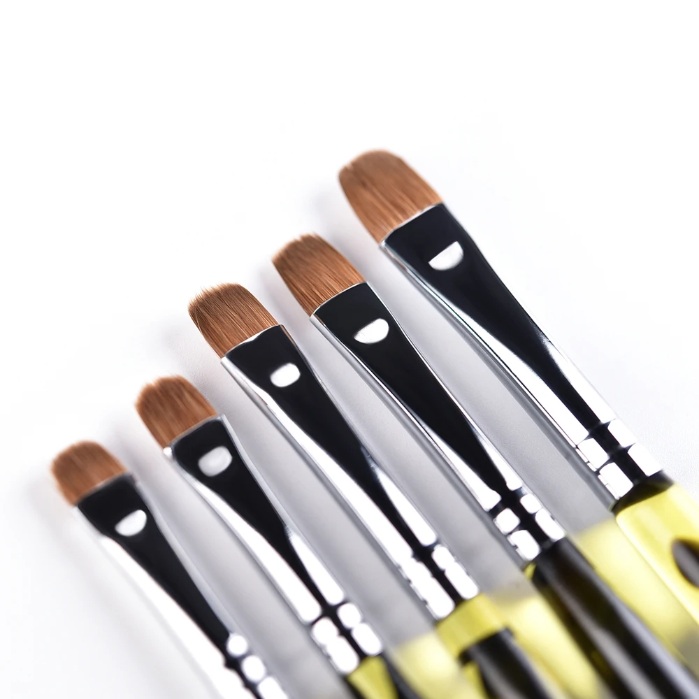 KADS 2 Way Kolinsky Brush Acrylic Professional French Manicure Brush Nail Art Brush Nail Dotting Pen Stirring Rod Stick 2-12# 2