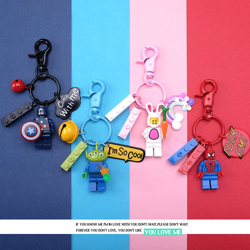Hot Cartoon Toy Story The Sim Wizard of OZ Keychain Figure Bart Buzz Lightyear Woody Cat Building Blocks Models Toys Legoing | Украшения и