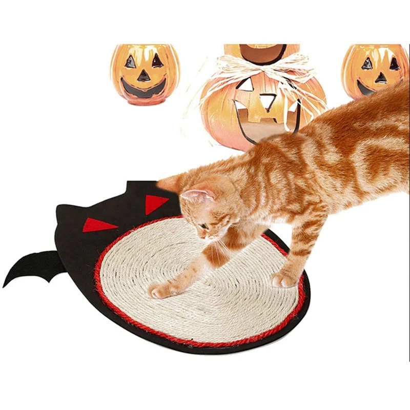 Сизаль кошка царапина доска в форме летучей мыши коврик-Когтеточка скребок Pet Cat Игрушка коврик подарок на Рождество, Хэллоуин для кошек товары для домашних животных
