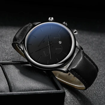 

Blue Pointer 2019 New Casual Man Watch Leather Belt Quartz Fashion Mens Watch Male WriststWatch Clock Relogio Masculino