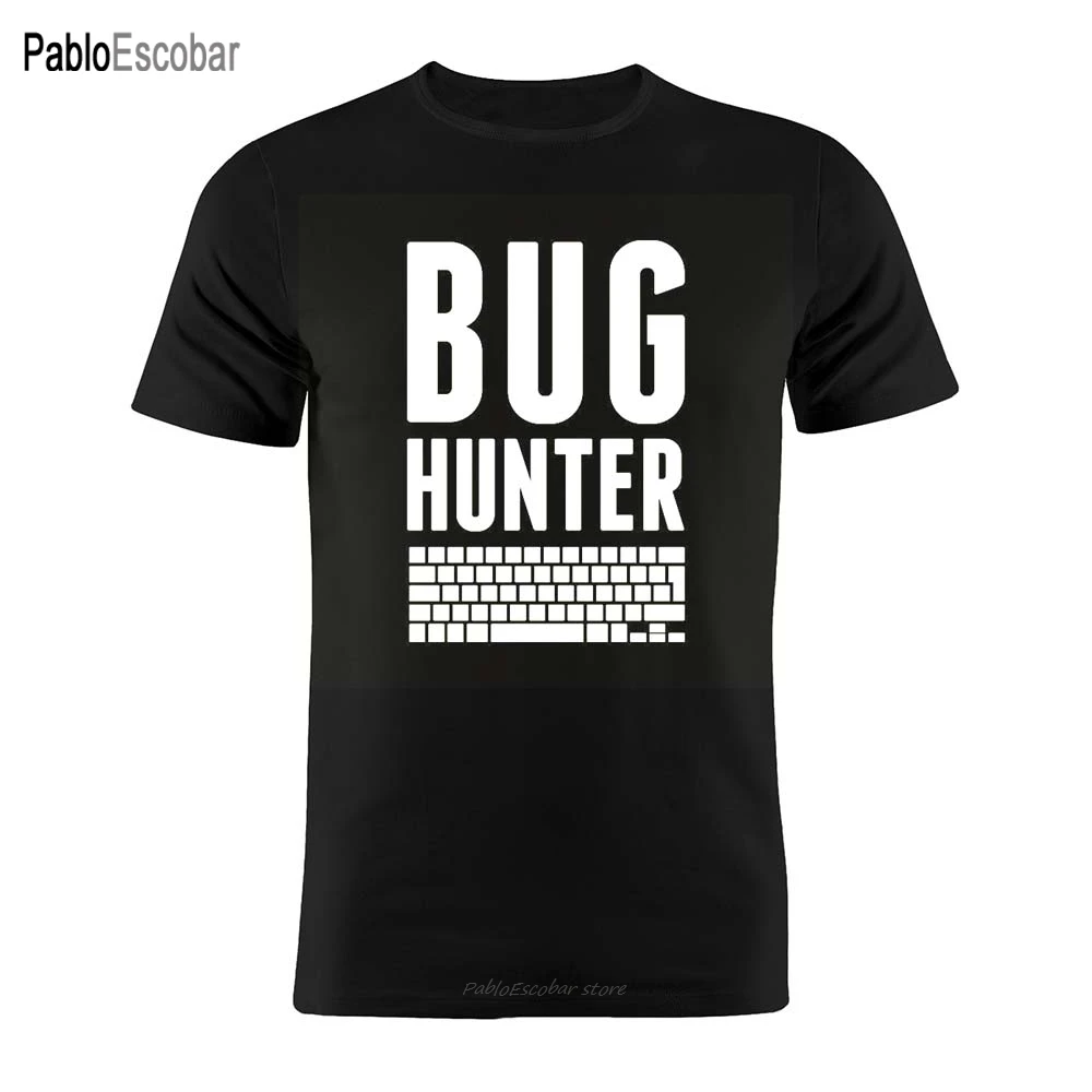 Shubuzhi хлопковая футболка унисекс Coder Developer Programmer Bug Hunter забавная Минималистичная в
