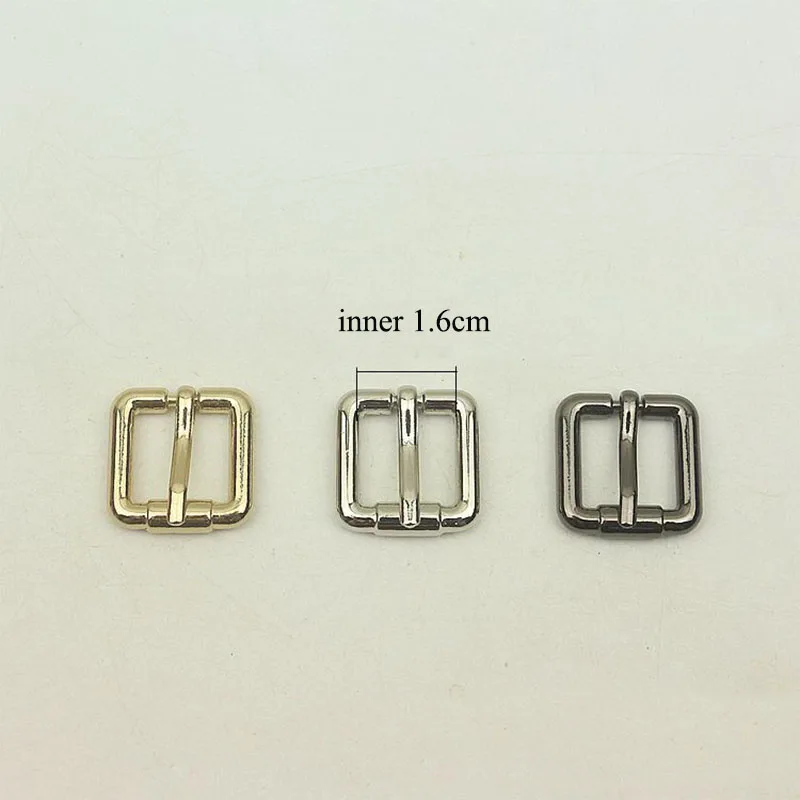 30pc 16mm Pin Belt Buckle for Bags Straps Ring Adjust Roller Slider Buckles DIY Clothing Belts Leather Sewing Accessory 50pc16mm metal slides tri glides wire formed roller pin buckles strap slider adjuster for bag backpack garment leather accessori