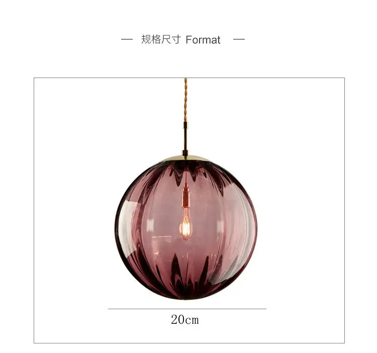 Modern Simple Glass Single Head Hanging Lamp Colorful Creative Individual Designer Pednant Lights Living Room Bedrom Bar Hall