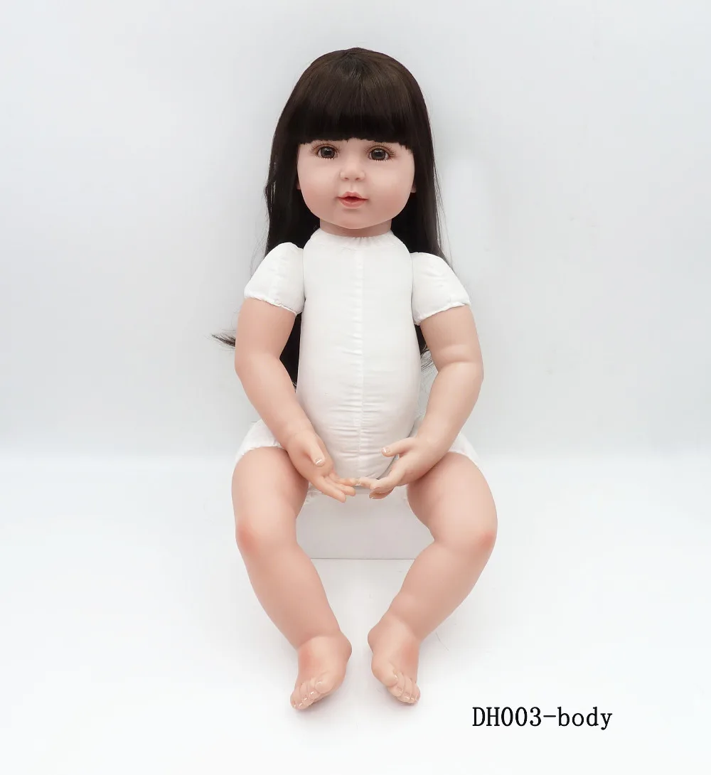 Doll Body 61CM Bebes Reborn Doll Lifelike Soft Silicone Reborn Baby Dolls Toys For Girls Kids Birthday Gift Fashion Baby Dolls