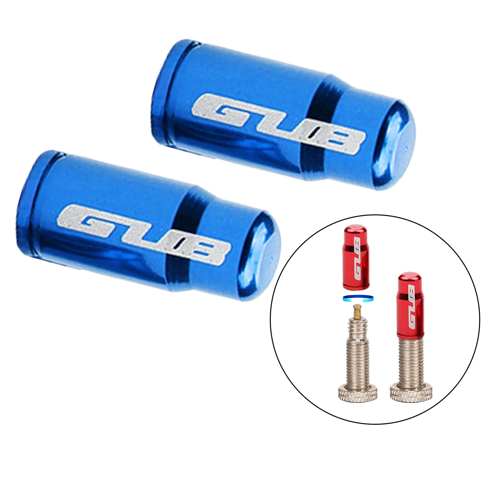 2 Pieces Alloy Presta Schrader Valve Stem /Covers For Mountain Road Bikes & Bicycles, French/American Tire Stem s