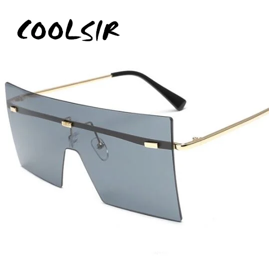 Большие Квадратные Солнцезащитные очки без оправы COOLSIR для женщин и мужчин