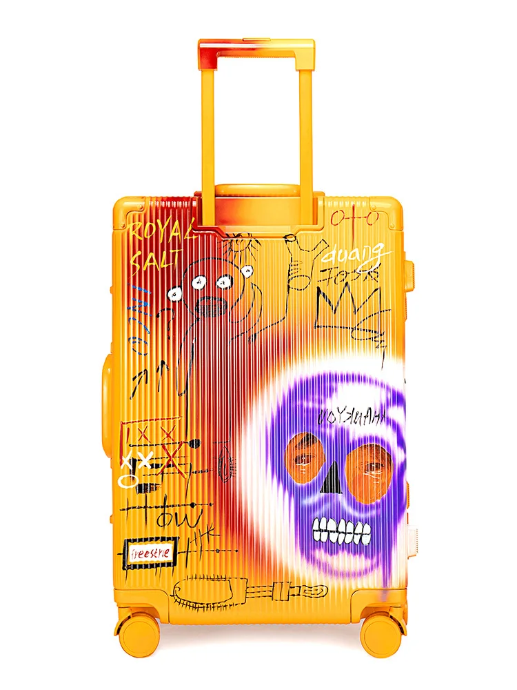 Персональный Doodle Evil Do багажник ручной тяга чемодан Универсальный колеса 20 дюймов тренд УНИКС интернат пароль чемодан