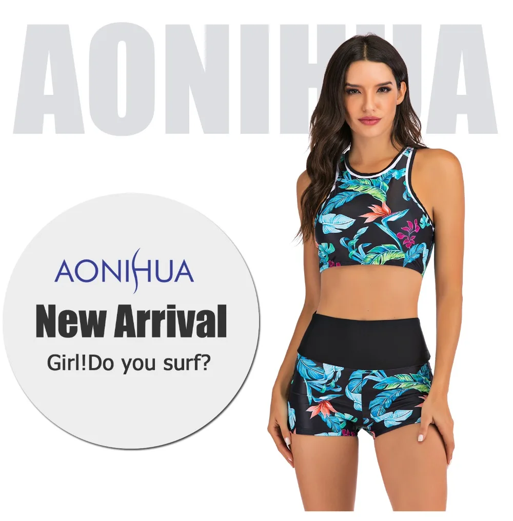 Спортивный купальник, модная женская летняя одежда для серфинга ...
