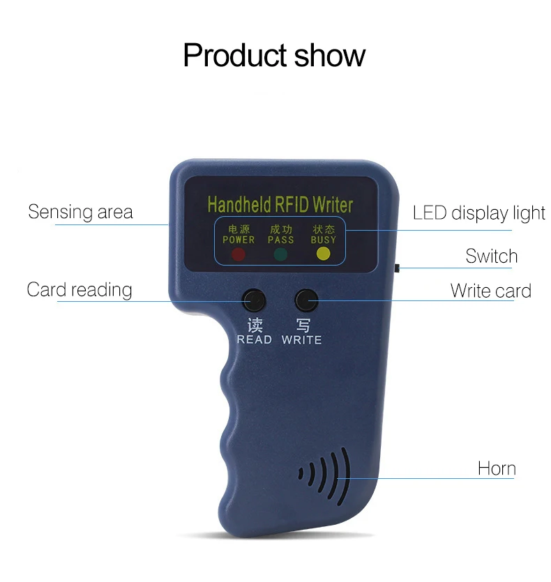 RFID считыватель ID репликатор читаемый и записываемый ручной репликатор с 5 брелоками Интеллектуальный портативный 125 кГц портативное копирование