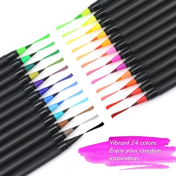 

Brush Pens Watercolor 48 Colors 1 Water Brush Color Drawing Comic Calligraphy Lettering Pen