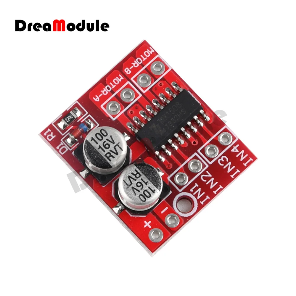 L298N L9110 L298 1.5A 2.5A 2 Way DC Motor Driver Drive Board Module PWM Speed Dual H-Bridge Stepper Low on-resistance MOS Switch