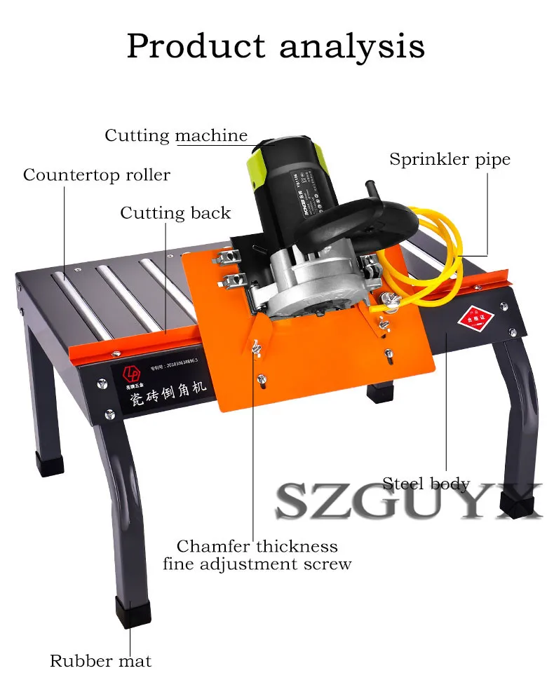 Настольный плиткорезец для украшения плитки фаски машина 45 градусов фаска пыли кромки резки машина