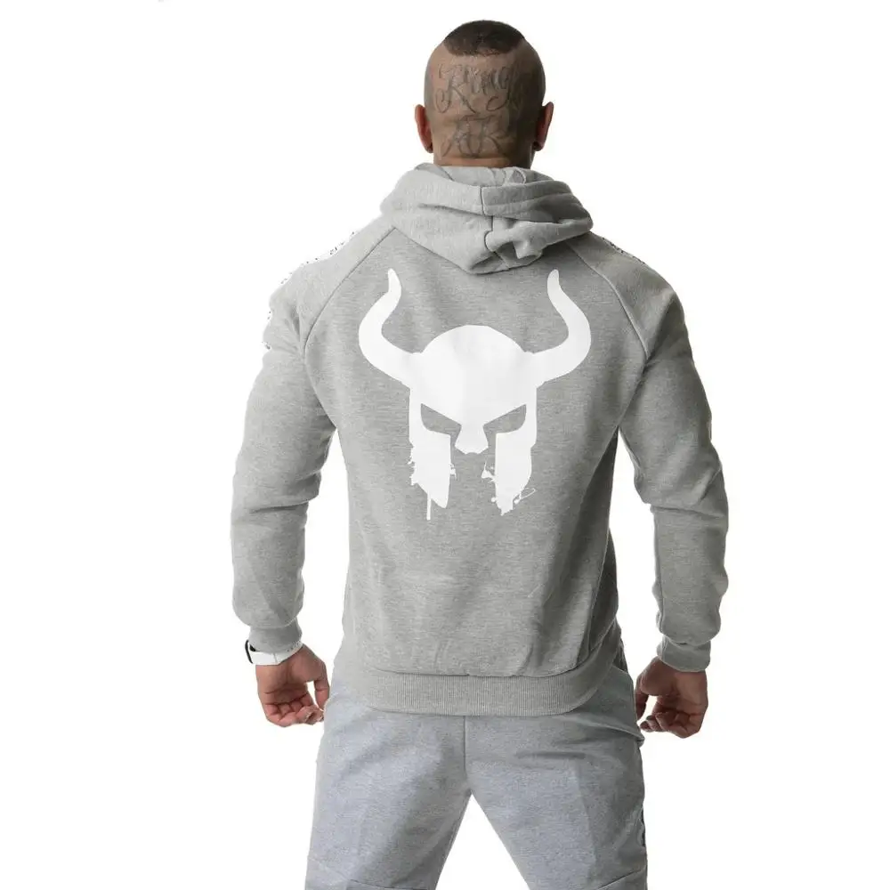 Najtaniej Jesień nowe męskie sportowe bluzy z kapturem na zamek moda spodnie na siłownię na co dzień Fitness bluza z kapturem męskie bawełniane bluzy odzież sportowa topy