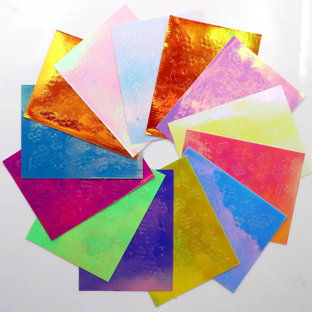 13 шт наклейки для ногтей с рисунком пчел и пламени, яркие цвета, клей для ногтей, волшебные Стикеры для ногтей, инструменты для самостоятельного дизайна ногтей