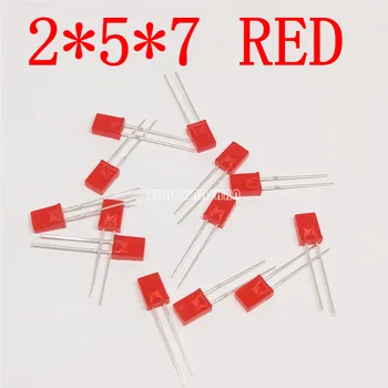 

1000pcs X Red LED rectangular 2x5mm and height of 7mm 2*5*7 RED new Free Shipping
