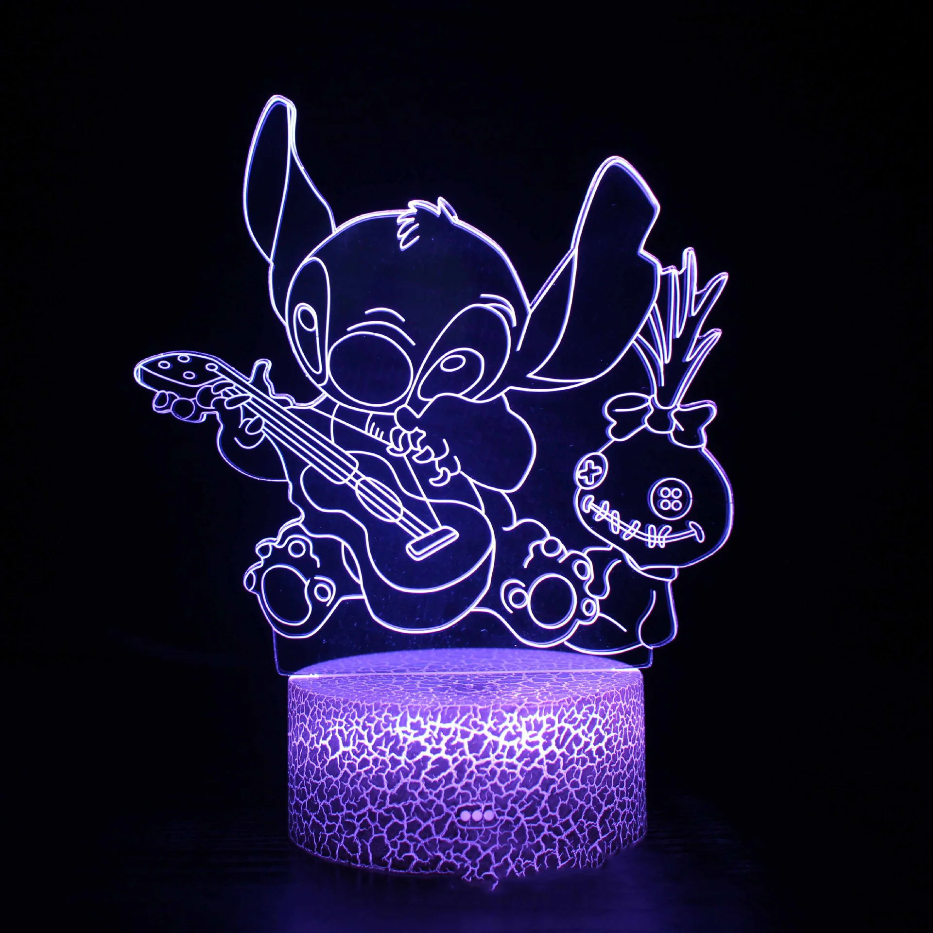 Disney Anime Stitch Lamp Figure Stitch Eye Protection Led Night Light USB  Charging Action Figure Model Toy Kids Birthday Gift