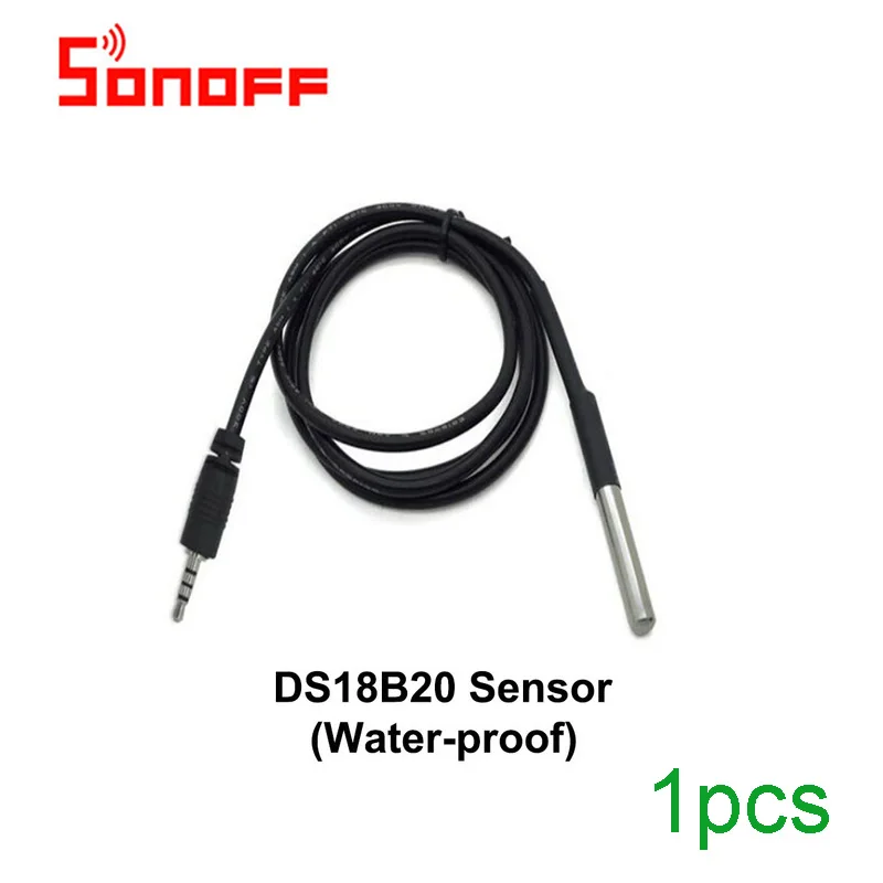 DS18B20 1pcs SONOFF TH10 TH10 переключатель и датчик Ds18b20 водонепроницаемый зонд Wi-Fi температура с дистанционным управлением беспроводной монитор для умного дома - Комплект: DS18B20 1pcs