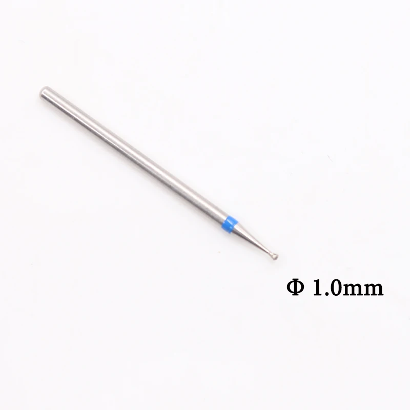 1.0mm Сверло для ногтей алмазный Электрический фреза для Электрический маникюр ногтей дрель фрезы для фрезерного станка маникюр - Цвет: 1.0mm