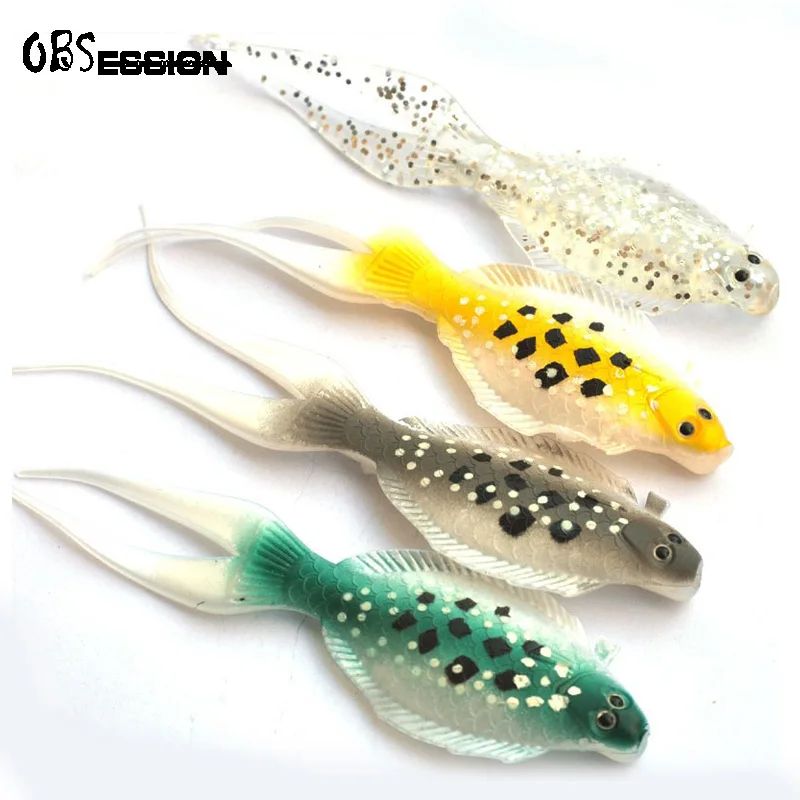 Obsion Мягкая приманка Flatfish 13 см 8 г 2 шт. Topwater силиконовая рыболовная камбала