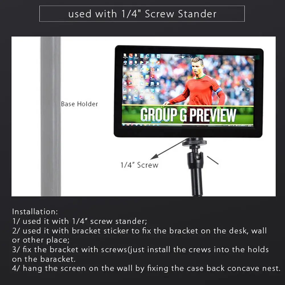 

10 inch FHD 1080P Portable Monitor HDMI PS3 PS4 Xbo x360 1080P IPS LCD LED Display Monitor for Raspberry Pi /Mac mini /Will U