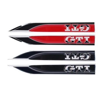 

2Pcs Car Side Fender Emblem 3D Metal Stickers For Volkswagen GTI Polo Golf Passat B5 Scirocco Lavida Santana Touran Magotan