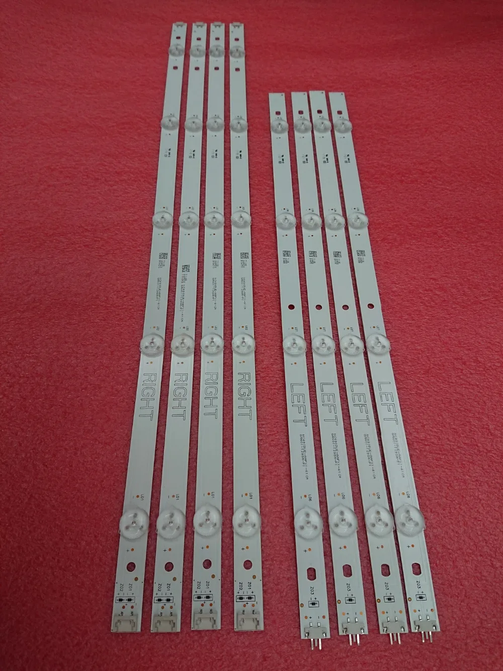 

New Kit 8 PCS LED backlight strip for LG 49UJ630V 49LJ5500 NC490DUE-AAFX1-41CA GAN01-1294A-P1 GAN01-1295A-P1