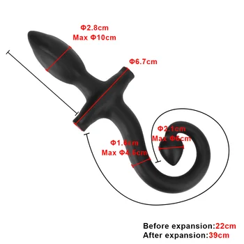 Sexy Dog Tail Inflatable Dildos For Women Plug Anal Toys Men Butt Dilator Female Masturbator Sex Games Bondage Sets Erotic Goods 6