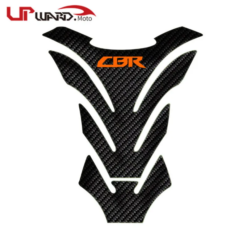 Для HONDA CBR600RR CBR1000RR CBR250R CBR500R мотоцикл углеродное волокно масло Топливный газовый бак накладка наклейка на топливный бак протектор Наклейка - Цвет: Orange