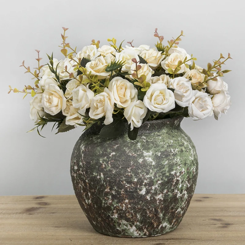 Artificial Flowers 13 Heads Bouquet Small Bud Silk Roses