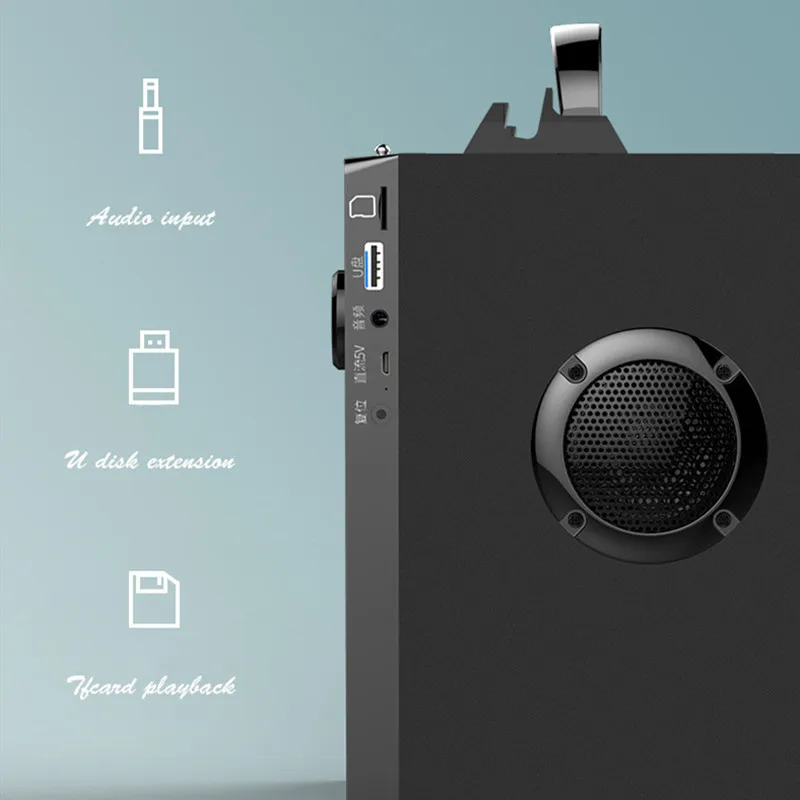 Большой мощности стерео Bluetooth динамик беспроводной сабвуфер тяжелый музыкальный плеер бас ЧМ радиодинамики поддержка ЖК-дисплей TF F4075