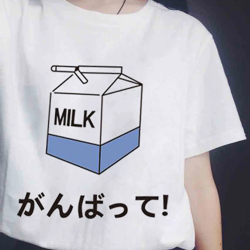 Женская футболка с короткими рукавами Kawaii Ulzzang Харадзюку мультяшным принтом