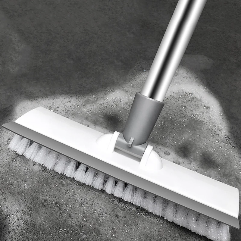 Floor Brush Magic Broom for Bath Toilet Stiff Bristle Adjustable Pool