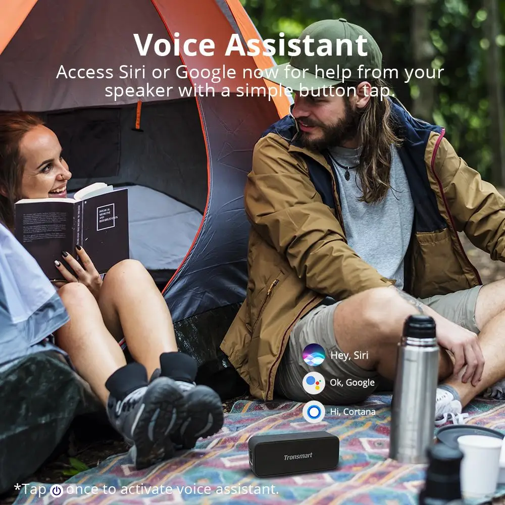Tronsmart T2 Plus Bluetooth портативный динамик открытый альпинизм динамик TWS 20 Вт 24 ч IPX7 голосовой помощник черный цвет
