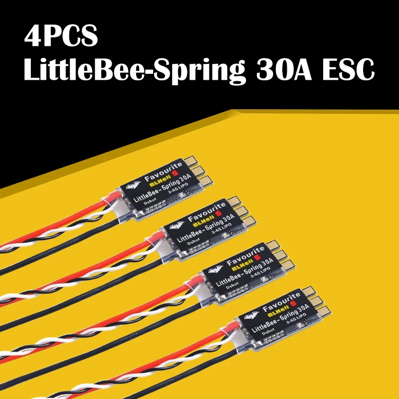4 шт. любимый FVT LittleBee 30A бесщеточный ESC BLHeli_S OPTO 2 6S поддерживает Mulitshot DSHOT Oneshot42 OneShot125 Мультикоптер|Детали и