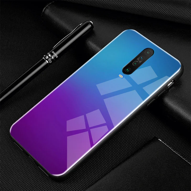 16 Для Xiaomi Redmi K30 чехол PC Пластиковый стеклянный чехол для телефона черный ТПУ бампер чехол для Xiaomi Redmi K30 чехол Redmi K30 K 30 Pro 5G - Цвет: 16