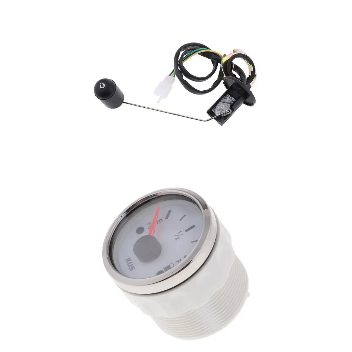 Fuel Level Sender Sending Unit,52mm 2 Inch White Digital Electrical Fuel Level Gauge