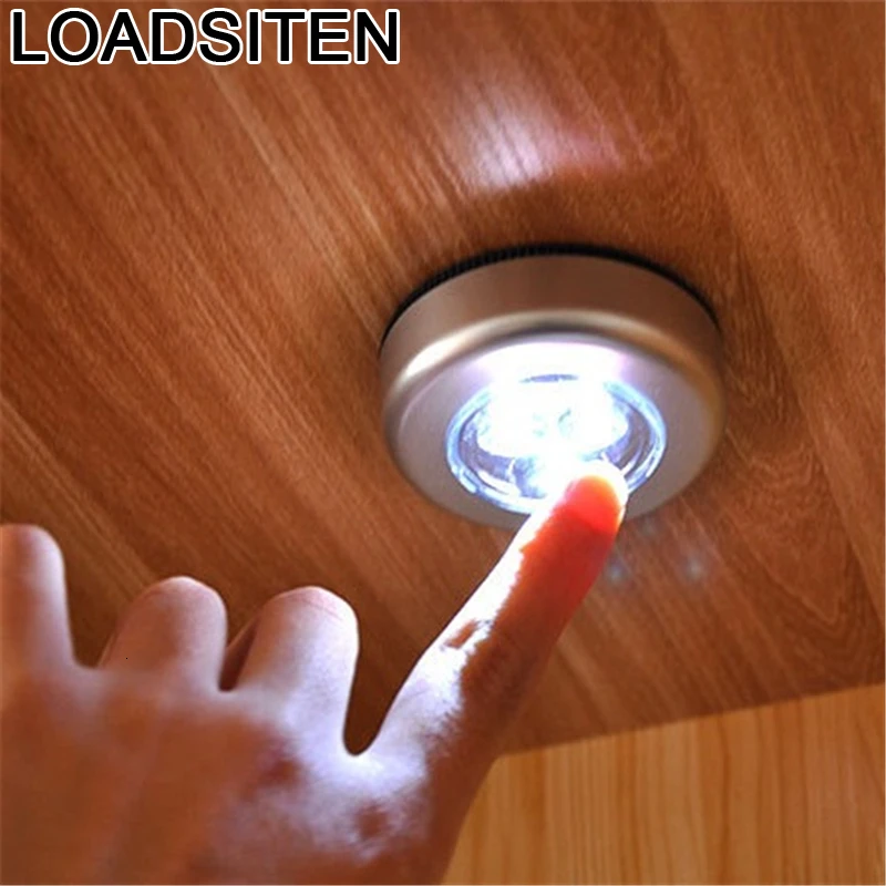 

SSU#BAO LED Auto Luminaria Home Electronic Accessories Creative Round Button Car Wardrobe Moon Lamp Paste Night Light Lamp