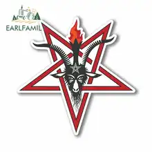 EARLFAMILY 13cm x 13cm for Pentagram Symbol Anime Funny Car Stickers Waterproof Vinyl JDM Bumper Trunk Truck Graphics Fine Decal