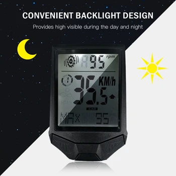 

Cycling Wireless Computer with Heart Rate Sensor Multifunctional Rainproof Cycling Computer with Backlight LCD Accessories
