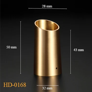 HD-0168-32-28-50-43 Латунный чехол для дивана и ног, чехол для стула и чашки, чехол для стола, не закрытый нижний конический чехол для ног, мебельные ножки/несколько размеров - Цвет: HD-0168-32-28-50-43