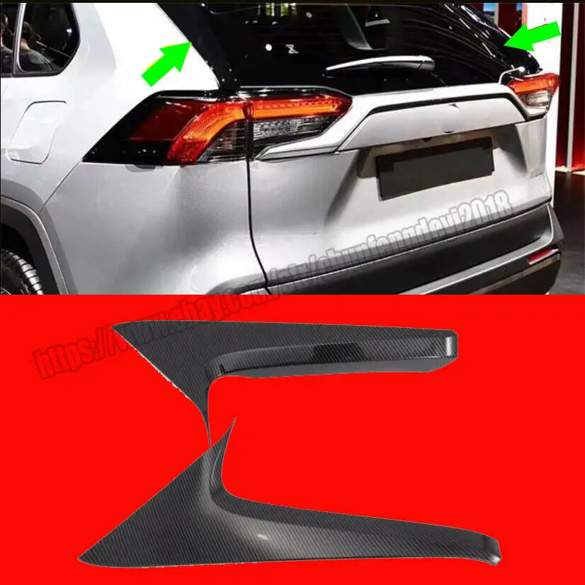 Для Toyota RAV4-, 2 шт., АБС-пластик, автомобильный спойлер, задний плавник, треугольная крышка, накладка, Автомобильная модификация, автомобильные аксессуары