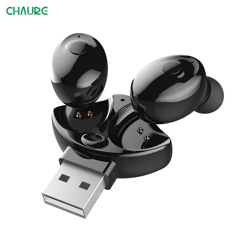 CHAURE Headphone Wireless Bluetooth 5 0 Tws Mini Earbuds Noise Reduction Gaming Headset With Charging USB 3D Stereo Sports