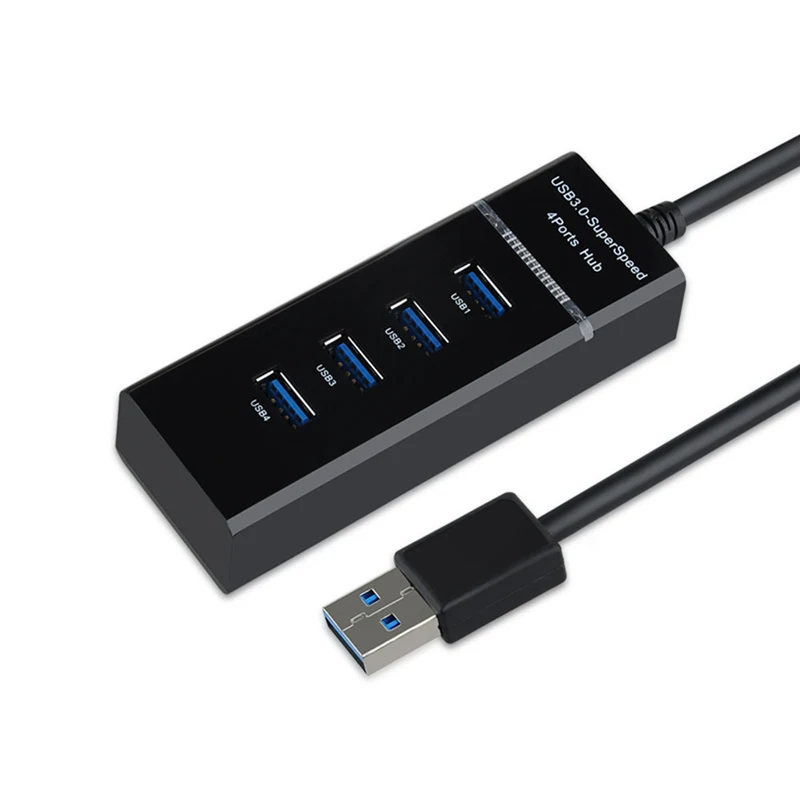 Usb-концентратор VIPATEY с 4 портами USB 3,0 концентратор портативный Быстрый концентратор данных для кабельный адаптор MacBook Air Surface Pro ноутбук ПК USB флэш-накопители и Мобильный HDD